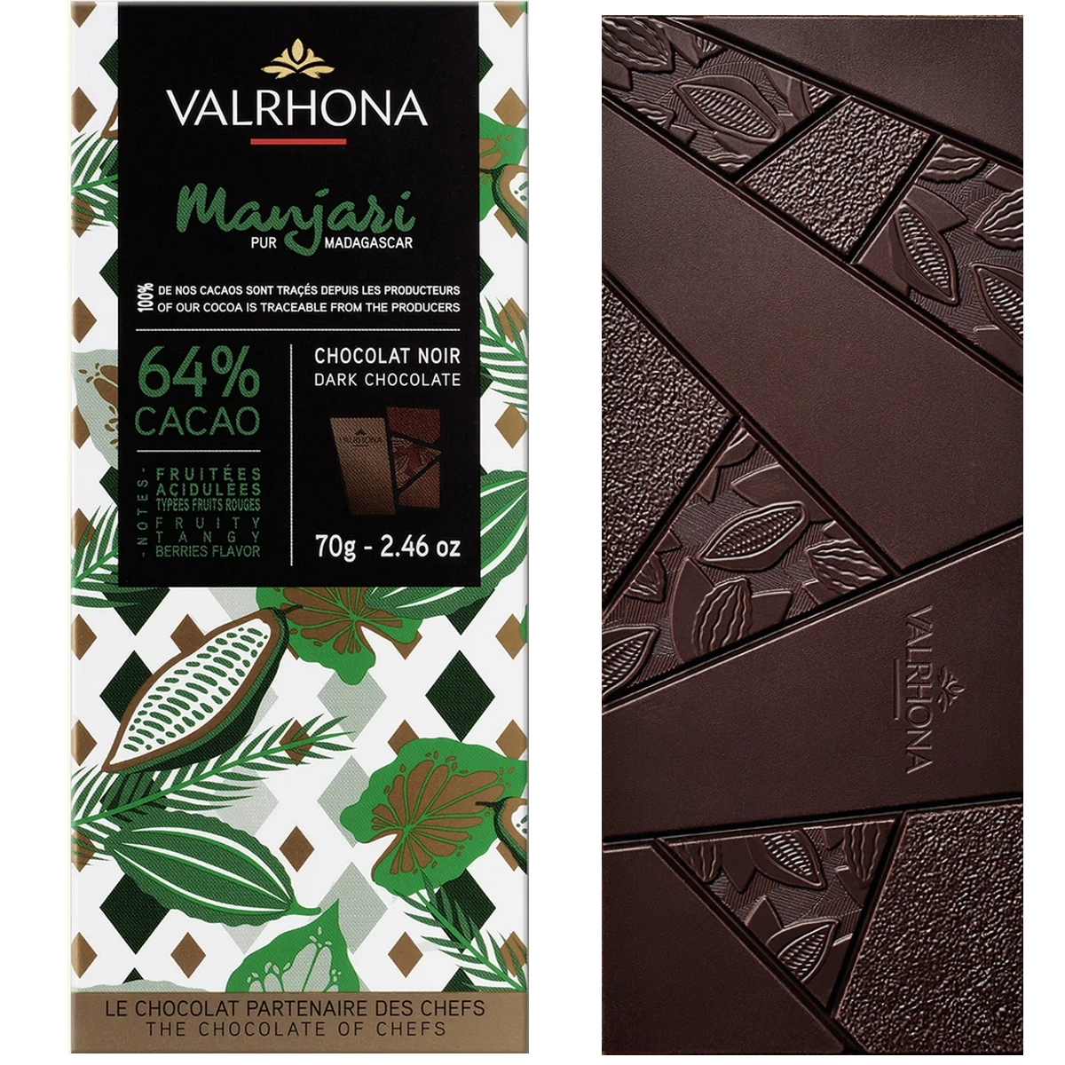 VALRHONA Manjari 64 % – dunkle Schokolade aus Madagaskar, Grand Cru