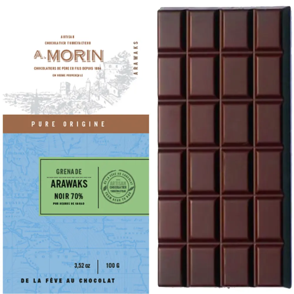 A. MORIN | Dunkle Schokolade Grenada »Arawaks« 70% | 100g Arawaks dunkle Schokolade Grenada von A. Morin