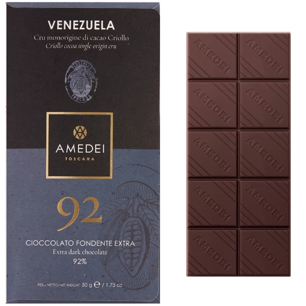 Amedei Venezuela 92 % – dunkle Monorigine-Schokolade aus Venezuela 50 g