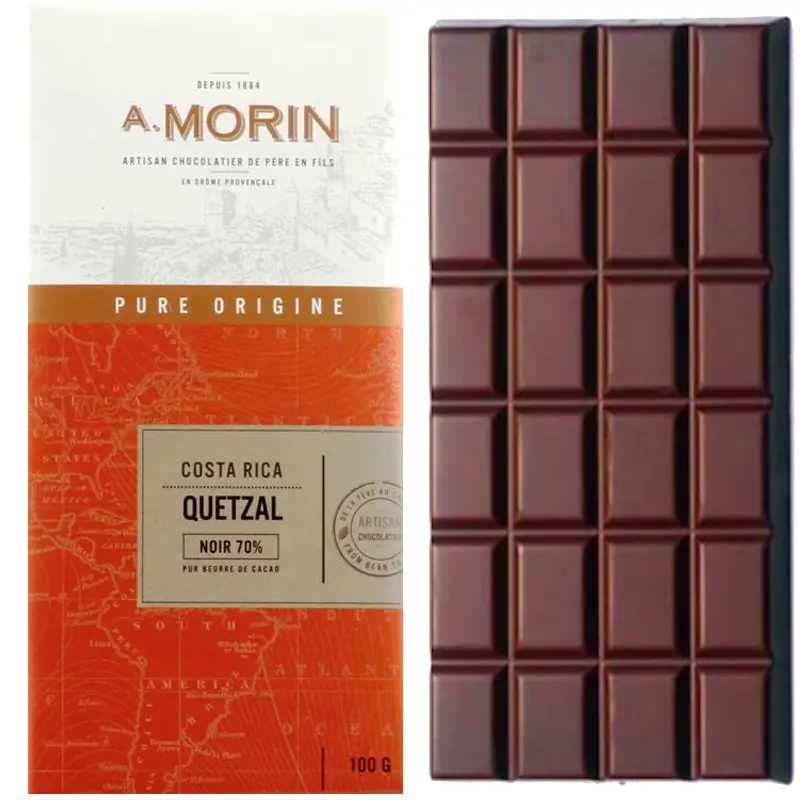 A. MORIN | Dunkle Schokolade Costa Rica »Quetzal« 70% | 100 g A. MORIN Quetzal 70% – Dunkle Schokolade aus Costa Rica, Single-Origin