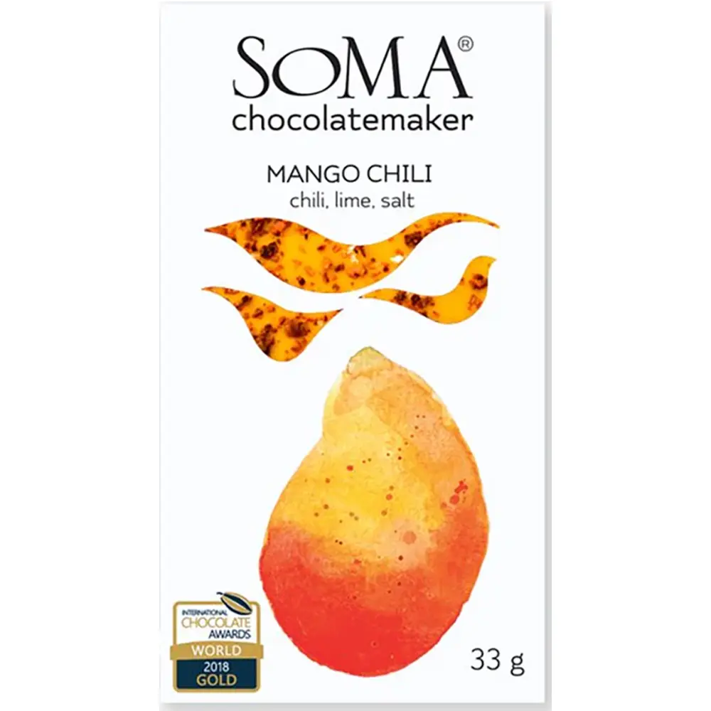 Weiße Mango Chili Schokolade von Soma Toronto