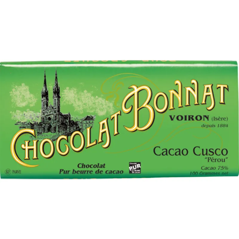 Französische Bonnat Schokolade Cusco 75% Kakaogehalt