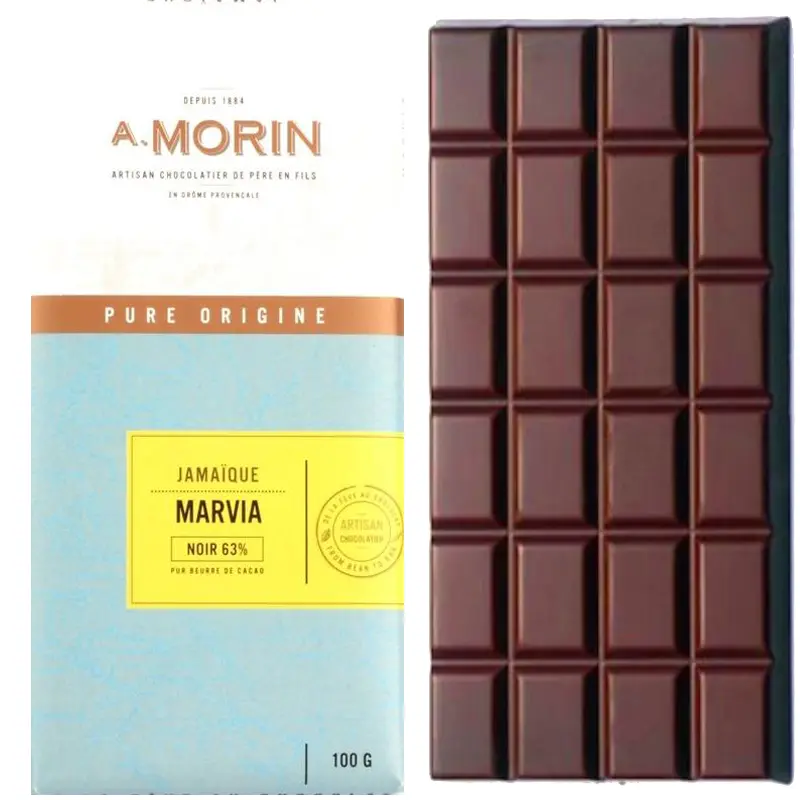 A. MORIN | Dunkle Schokolade Jamaique »Marvia« 63% | 100g Jamaica Marvia Beste Schokolade Jamaique von A. Morin