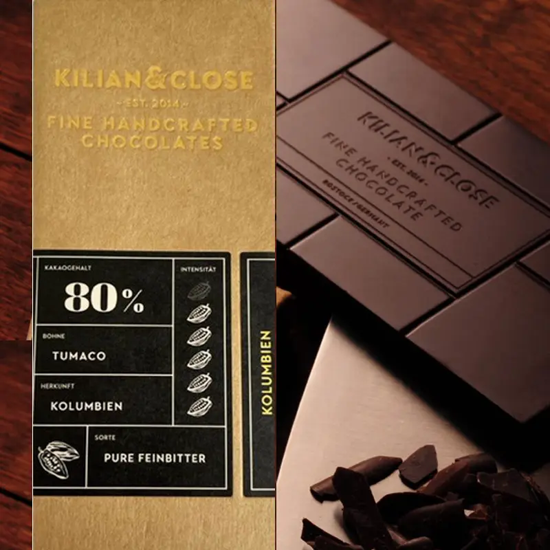 KILIAN & CLOSE | Pure Feinbitterschokolade »Kolumbien« 80% Kolumbien 80% Schokolade von Kilian und Close Waren Müritz