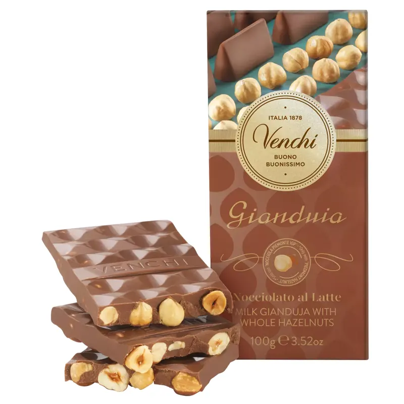 Gianduia Nougat mit Haselnüssen in Milchschokolade von Venchi