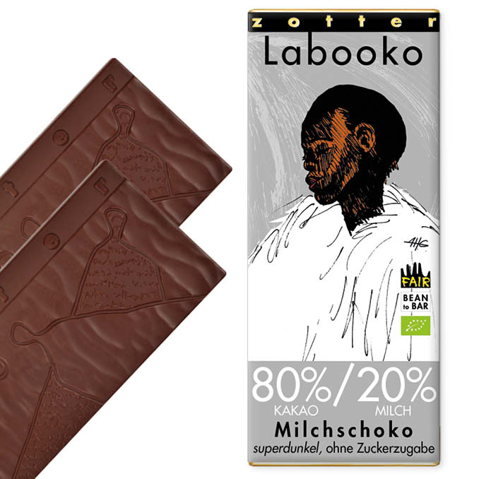 friis_holm_chuno_double_70XPWNPVeOTfkNW ZOTTER Schokoladen | »Labooko« Kakao & Milch 80%|20% | BIO | 65g