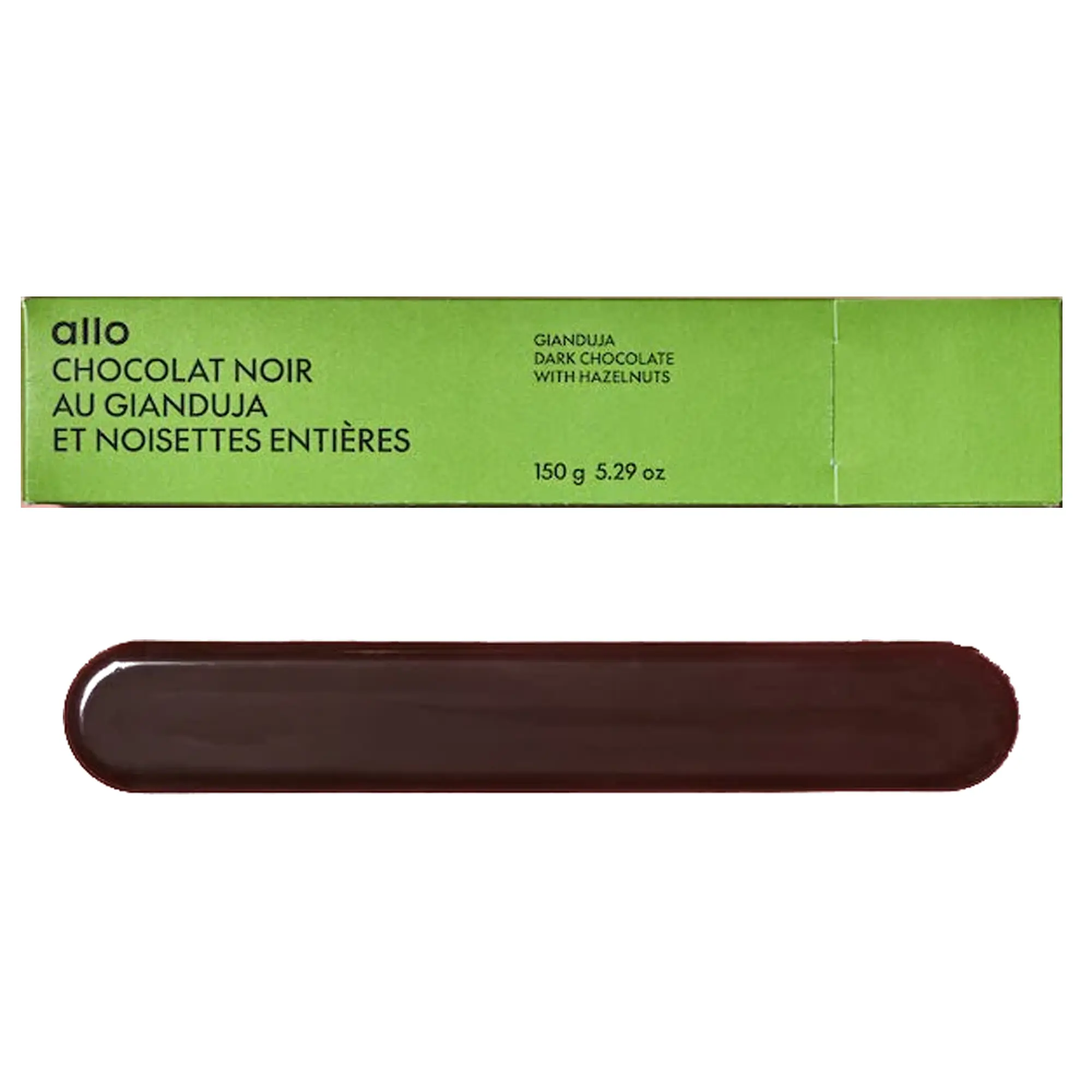 ALLO SIMONNE | Nougatbarren mit Haselnüssen »Noir au Gianduja et Noisettes Entières« 70% | 150g Haselnuss-Nougatbarren von Allo Simonne Montreal