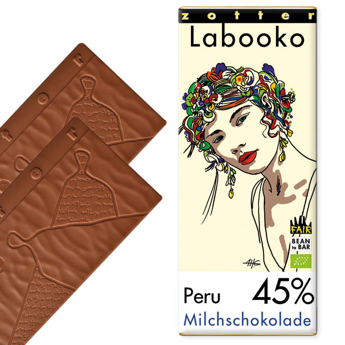ZOTTER | »Labooko« Milchschokolade Peru 45% | BIO | 70g