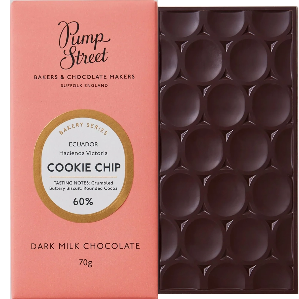 Pump Street Bakery Cookie Chip 60 % Milchschokolade mit Cookie 70 g