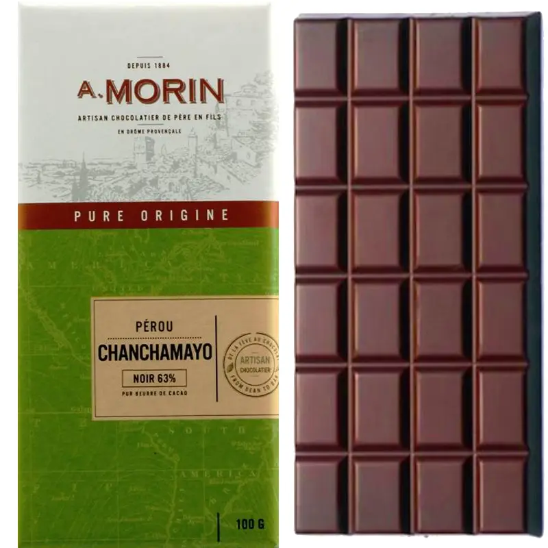 A. MORIN | Dunkle Schokolade Peru »Chanchamayo« 63% | 100g Perou Chanchamayo Noir Schokolade von A. Morin