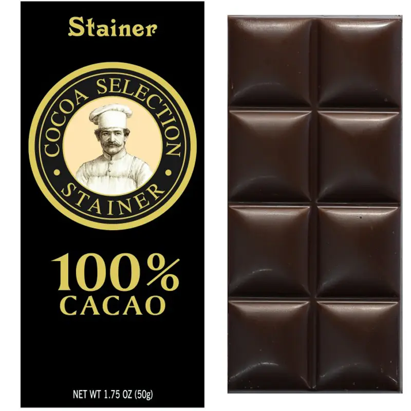 STAINER Schokoladen | Kakaomasse »100% Selection« 100% | 50g 100% Schokolade Kakaomasse von Stainer Italien
