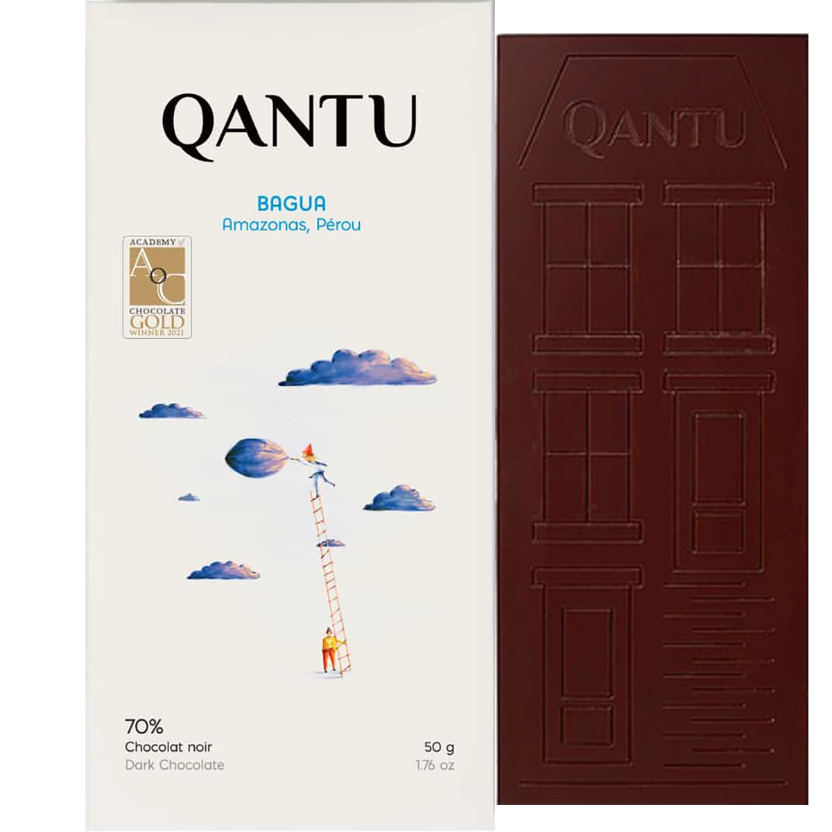 QANTU Bagua 70 % – dunkle Schokolade aus Bagua Peru, Single-Origin Amazonas-Kakao
