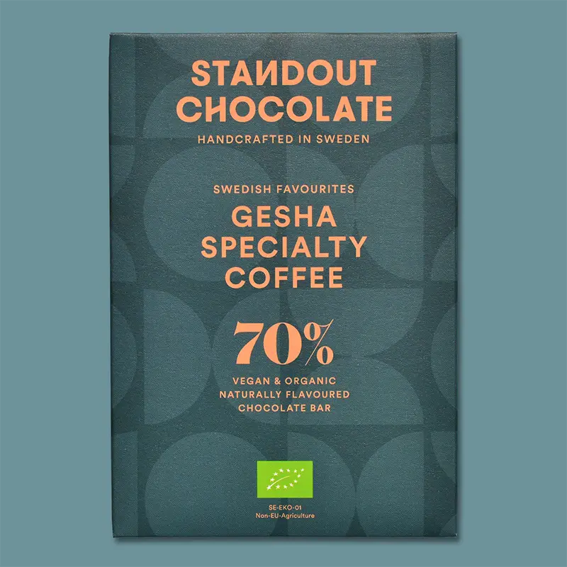 Schokolade mit Kaffee Gesha Specialty Coffee von Standout Chocolate
