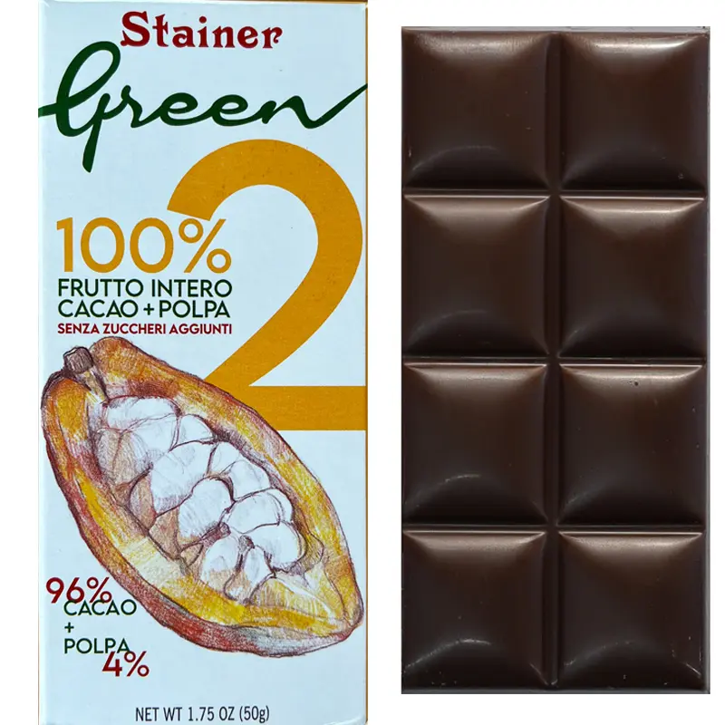 STAINER | Kakaomasse & Kakaopulpe »Green #2 Cacao 96% + Polpa 4%« 100% | 50g
