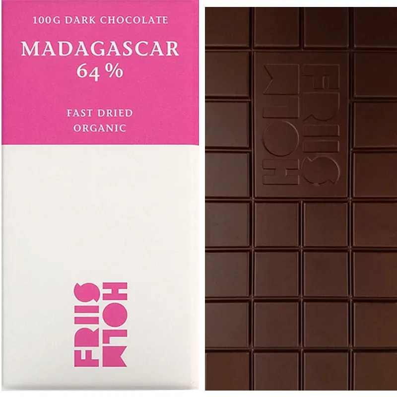 FRIIS-HOLM | Dunkle Schokolade »Fast Dried« Madagascar 64% | BIO | 100g Fast Dried Schokolade Madagascar von Friis Holm