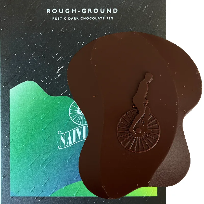 CHOCOLATE NAIVE | Dunkle Schokolade »Rough Ground« 75% | 57g MHD 14.12.2025 Rough Ground Schokolade von Naive Litauen