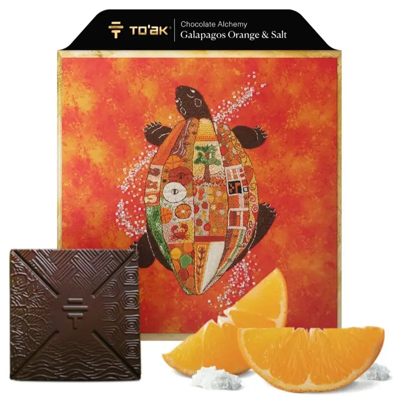 TO'AK | Schokolade »Chocolate Alchemy Galapagos Orange & Salt« 65% | 56g Alchemy teuerste Schokoladen Galapagos Orange Salt von Toák