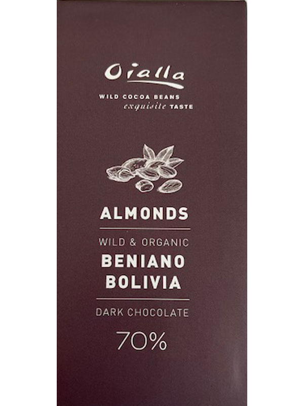 OIALLA | Dunkle Schokolade »Beniano Bolivia Almonds« 70% | 60g