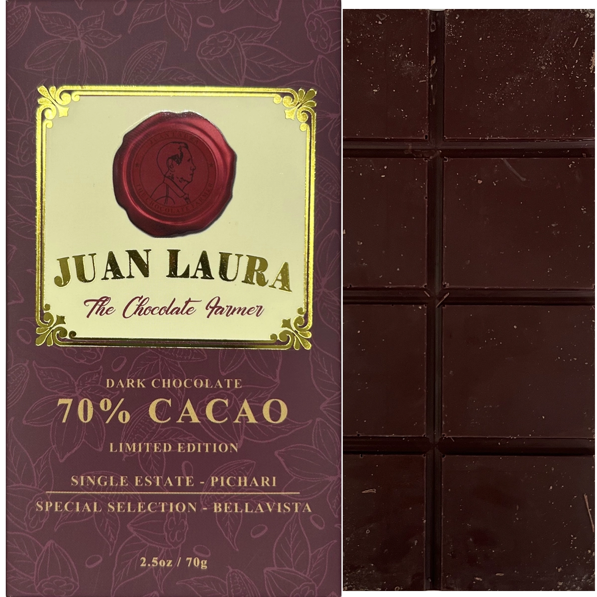 JUAN LAURA Pichari Bellavista 70% – dunkle Schokolade aus Peru, Single-Estate & Tree-to-Bar