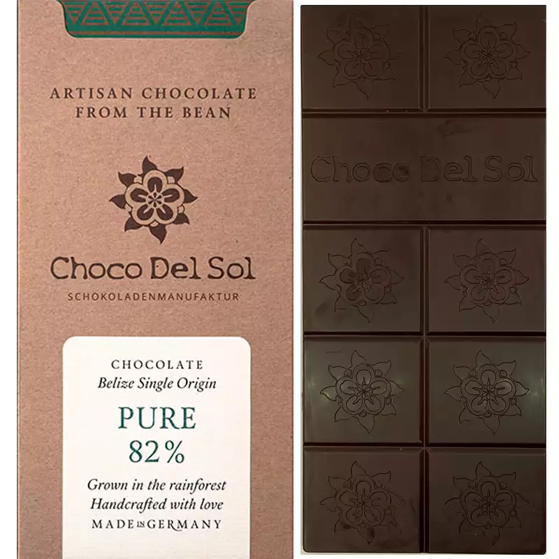 Dunkle Schokolade mit 82% von Choco del Sol