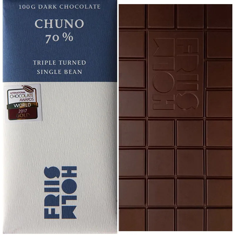 FRIIS-HOLM | Dunkle Schokolade »Chuno Triple Turned« Nicaragua 70% | 100g Chuno Schokolade Triple Turned von Mikkel Friis Holm