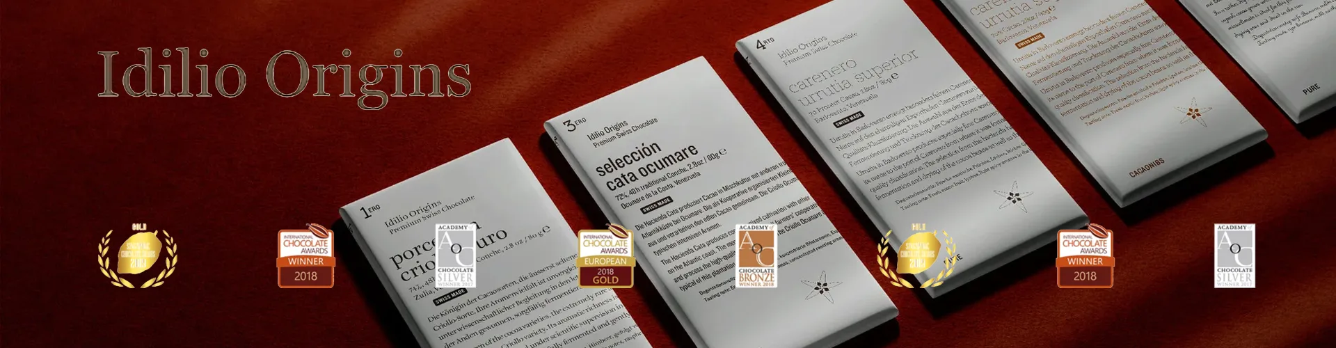 Idilio Origins Beste prämierte Schweizer Schokoladen von idilio Origins