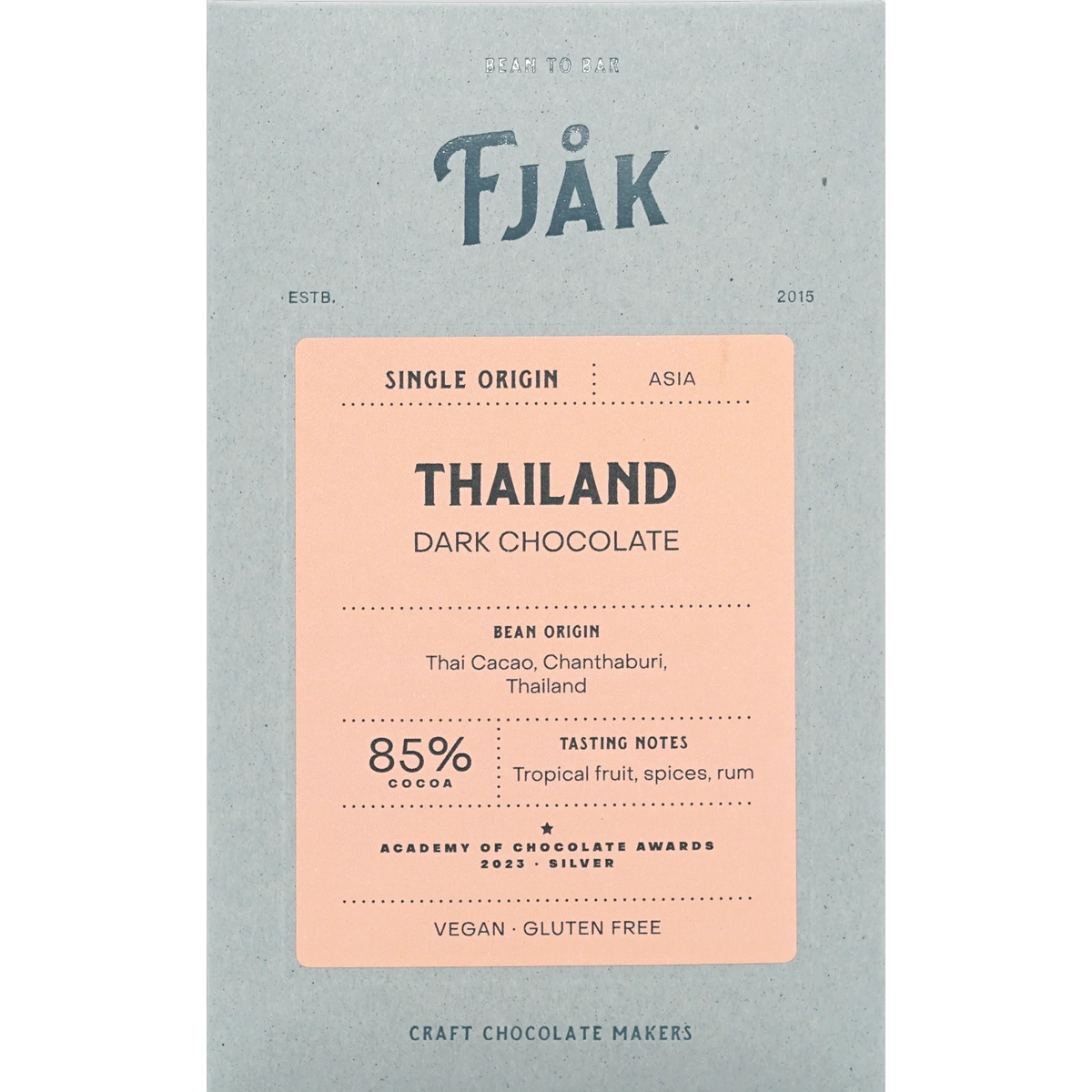 Thailand FJAK Chantaburi dunkle Schokolade mit Kakao von Thai Cacao