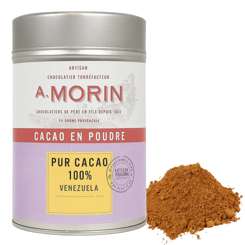 A. MORIN | Kakaopulver Pur Cacao »Venezuela« 100% | 200g 100% Pures Kakaopulver Venezuela ohne zuckerzusatz von A. Morin Frankreich