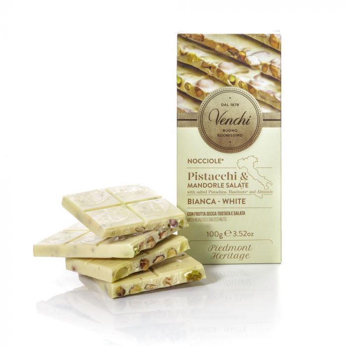 VENCHI | Weiße Schokolade mit Pistazien, Nüssen  & Mandeln »Pistacchi« 100g