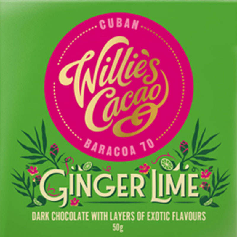 WILLIE's Cacao | Dunkle Schokolade & Ingwer »Ginger Lime« 70% | 50g