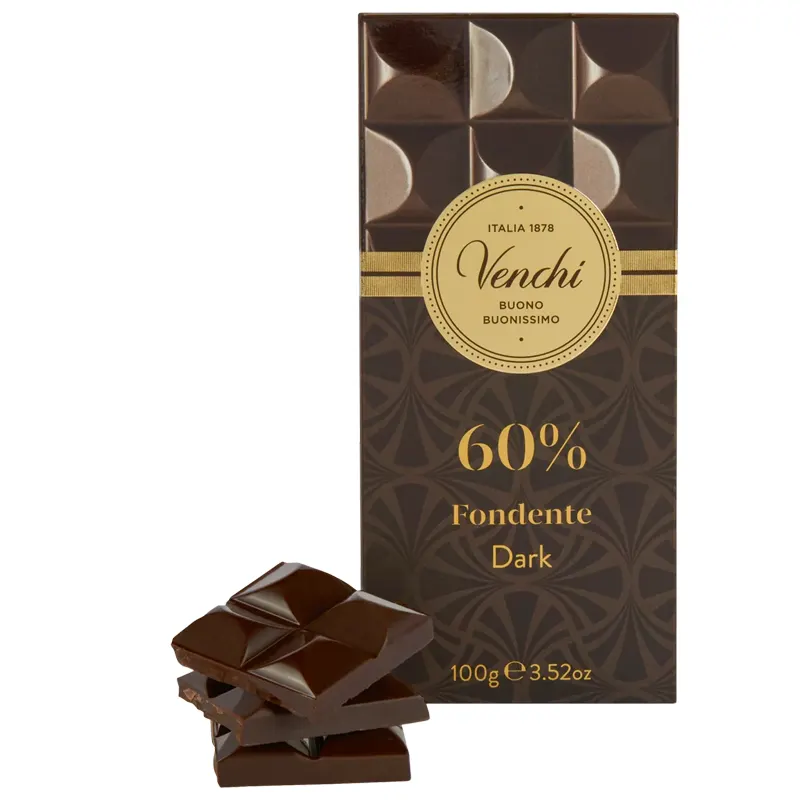 VENCHI | Dunkle Schokolade »Fondente Dark« 60% | 100g Dunkle 60% Schokolade von Venchi
