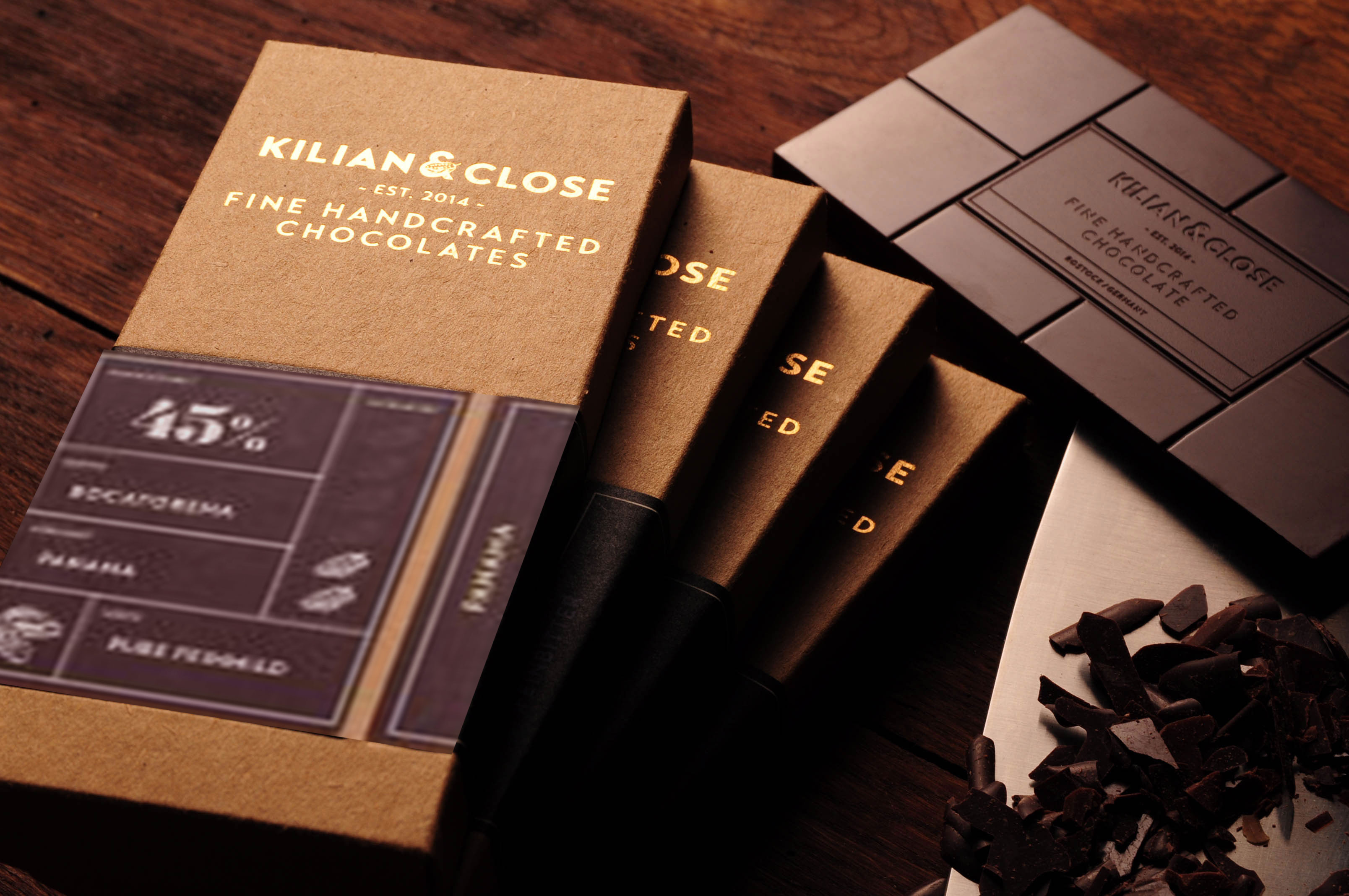KILIAN & CLOSE | Schokolade mit gerösteten Kakaonibs 48% | BIO | 80g