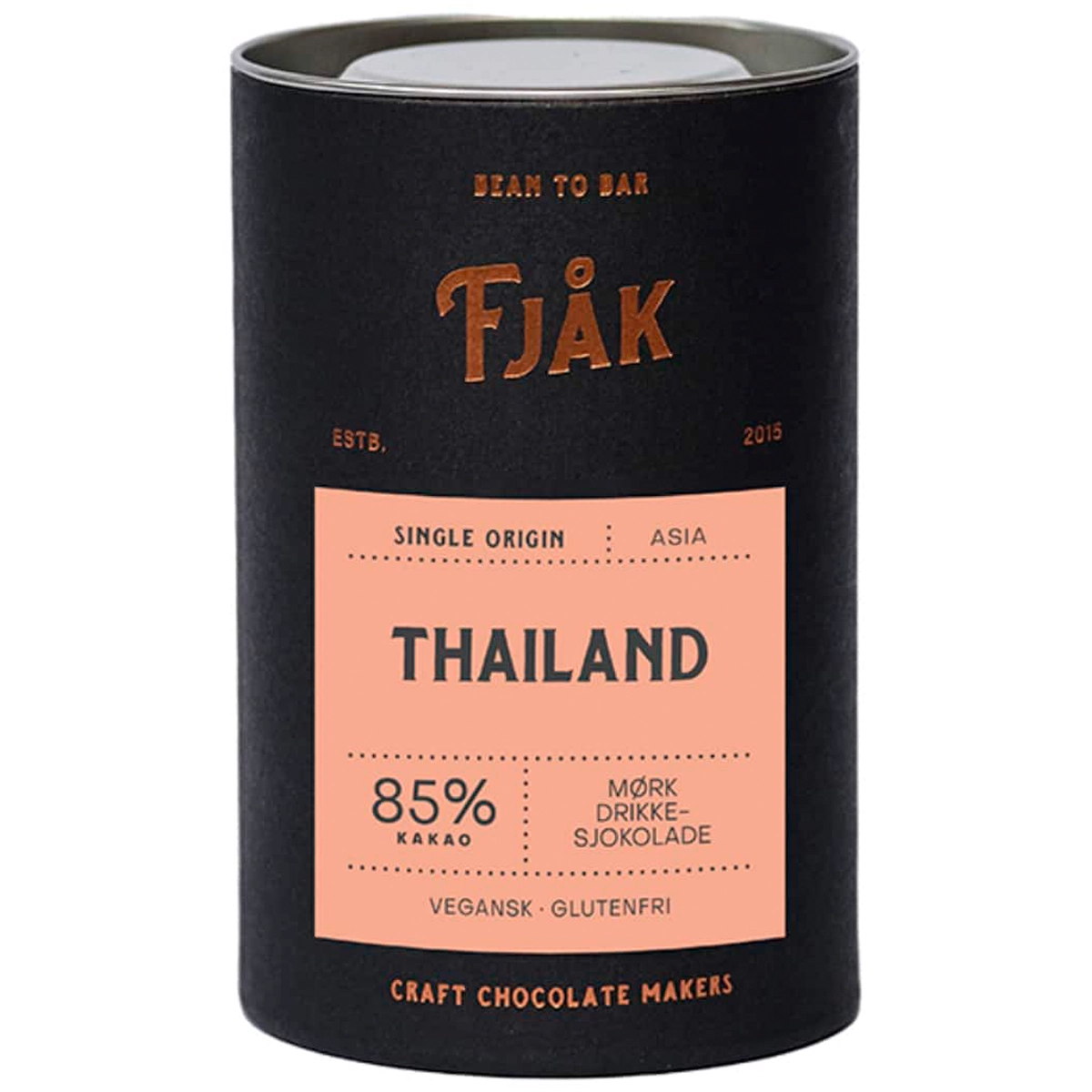 FJAK Trinkschokolade Thailand 85 % – Bio Single-Origin Kakao aus Chanthaburi, Thailand
