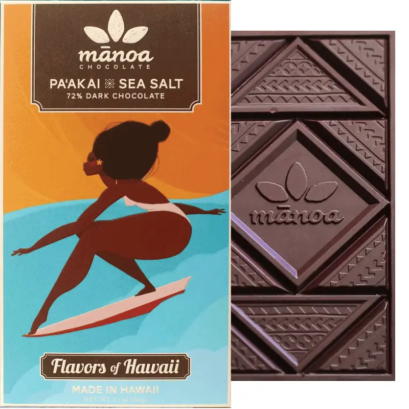 Schokolade mit Salz Paakai Sea salt von Manoa Hawaii