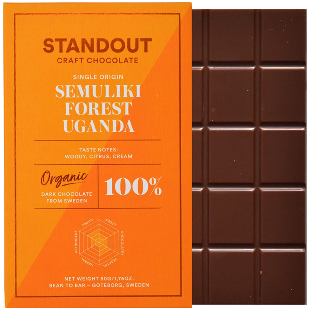 Semuliki Forest Uganda K Bio-Kakaomasse 100% von Standour Schokoladen Schweden