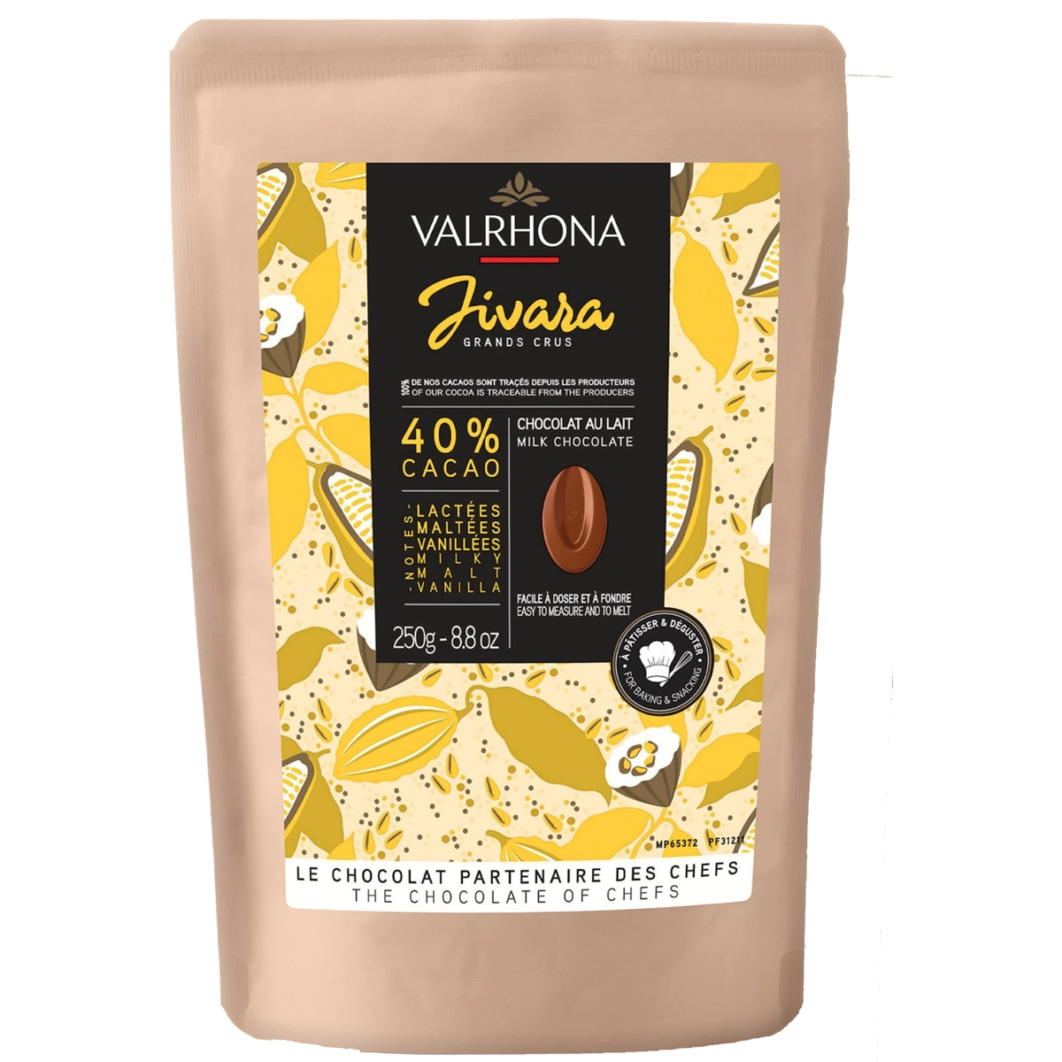 Valrhona Jivara 40 % Couverture – ideale Schokolade für Pâtisserie und Genuss