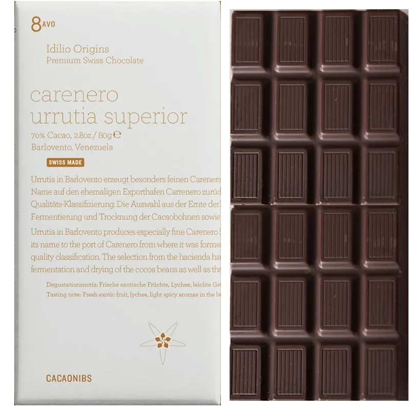 Beste schweizer Schokolade 8avo Carenero urrutia superior von Idilio Origins Schweiz