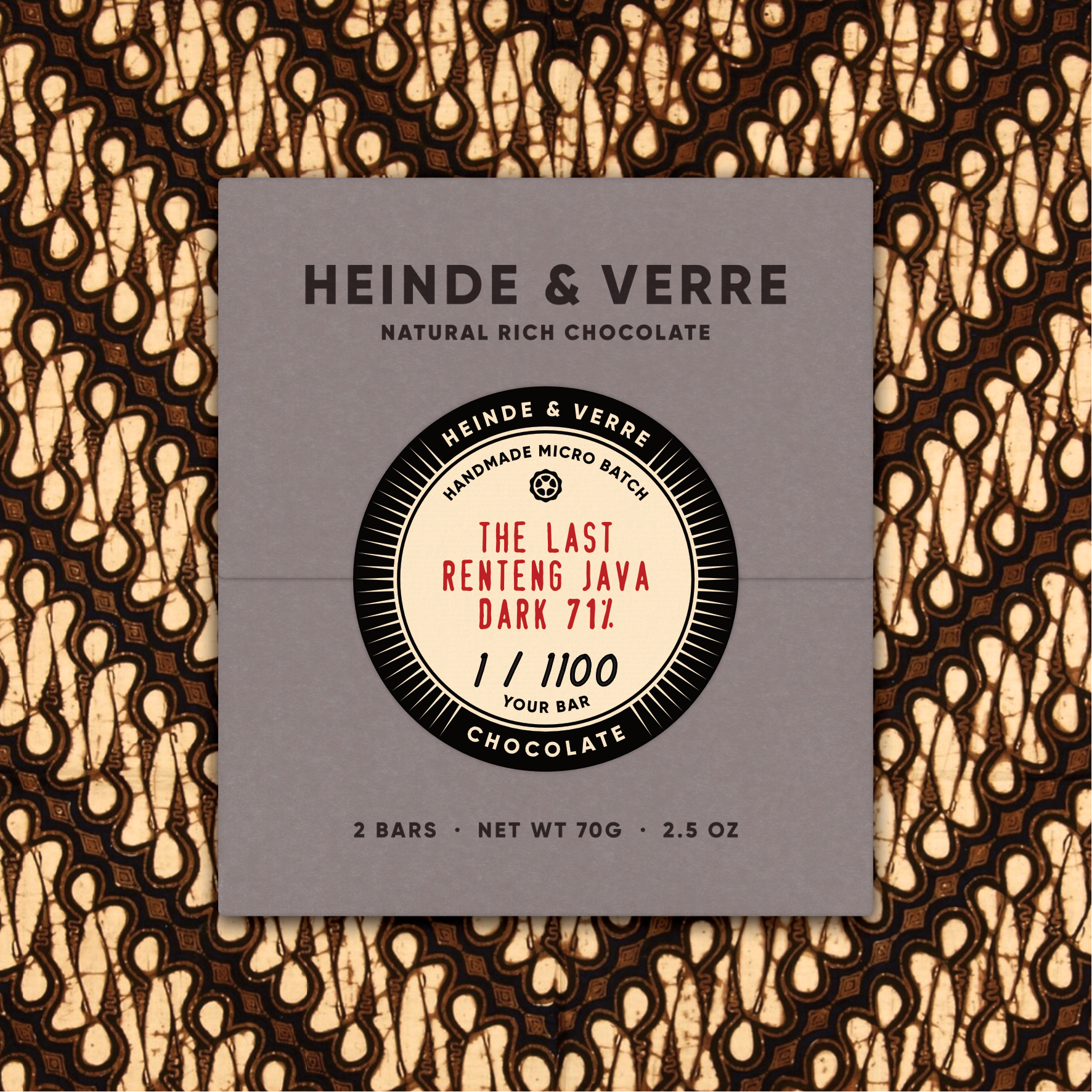 Heinde & Verre ♢ 71% Schokoladen »Piura Peru« Feine-Schokolade