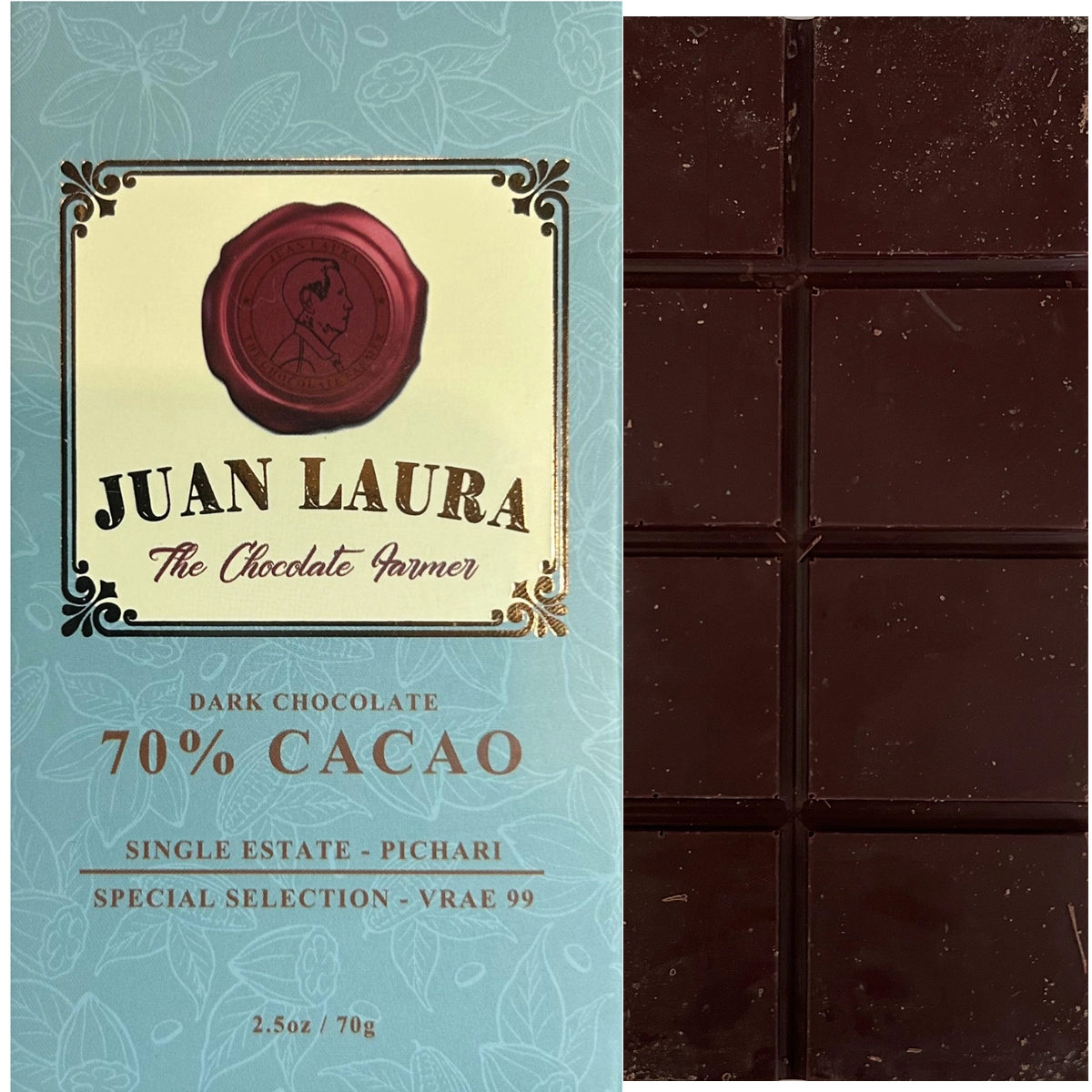 JUAN LAURA | Dunkle Schokolade Peru »Pichari – VRAE 99« 70% | 70g