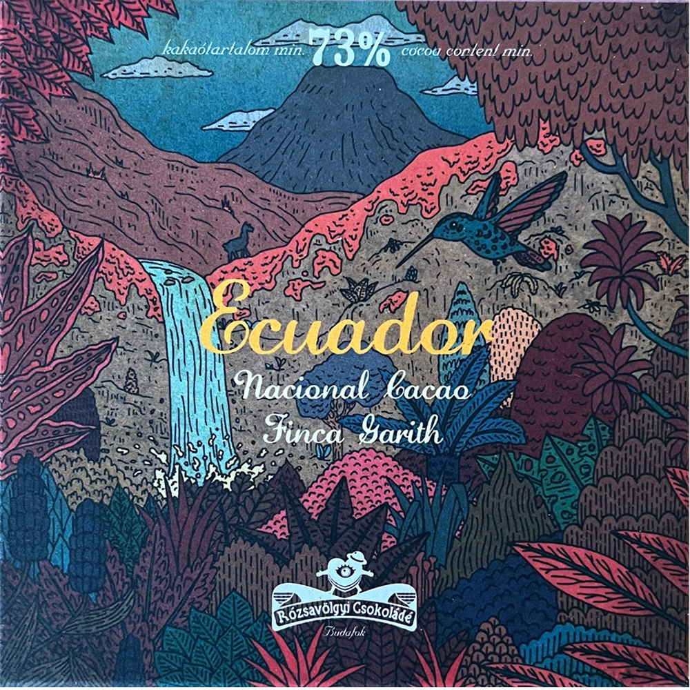 Philippinen Rózsavölgyi Ecuador Nacional Cacao 73 % Schokolade handwerklich hergestellt