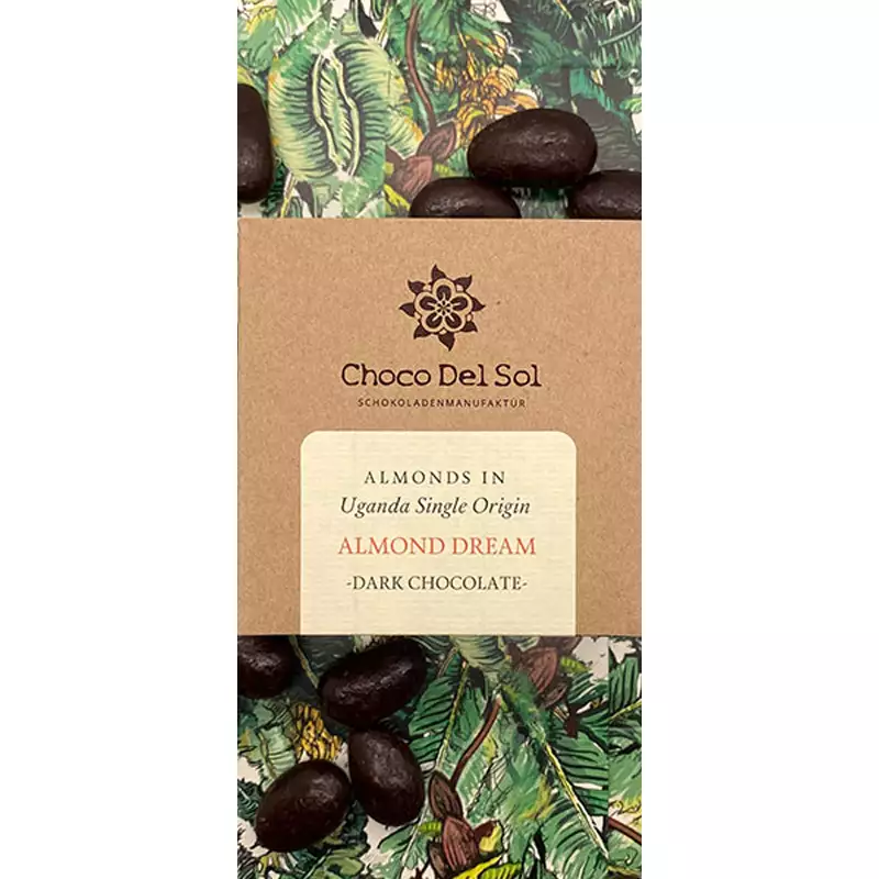 CHOCO DEL SOL | Schokoladendragees Mandeln & Schokolade »Almond Dream« 78% | BIO | 100g Mandeln in Schokolade Choco del Sol