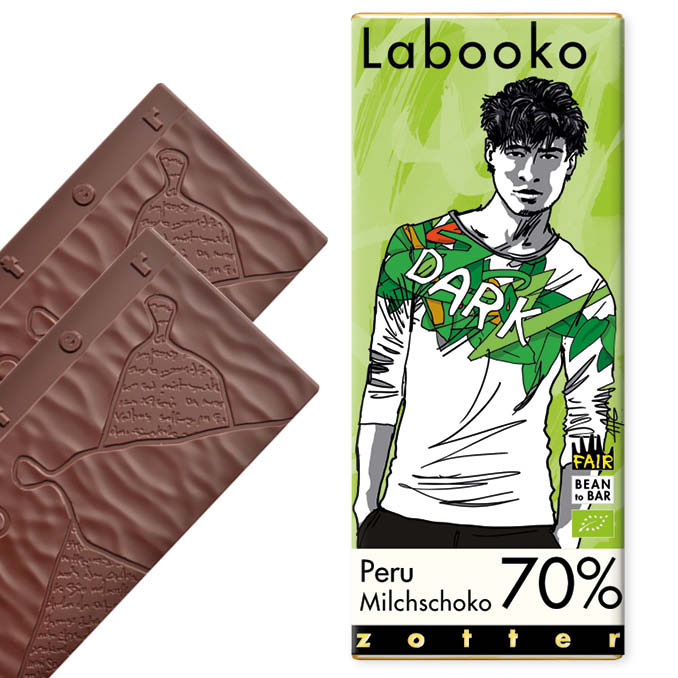 ZOTTER | »Labooko« Milchschokolade Peru 70% | BIO | 70g MHD 10.11.2023