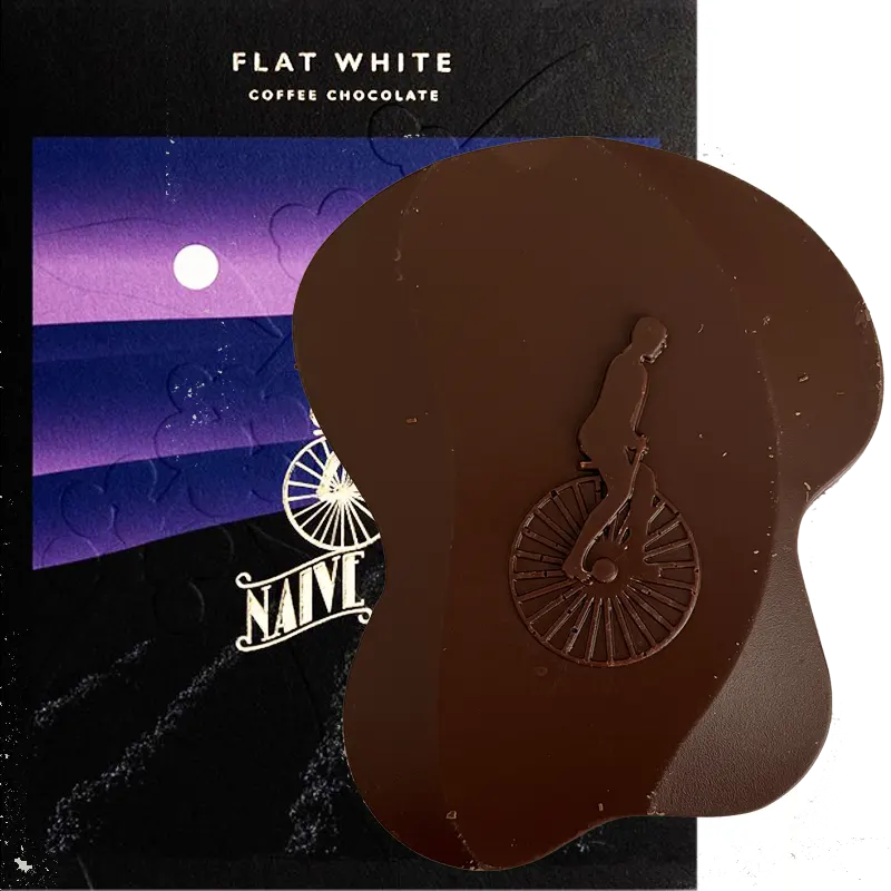 CHOCOLATE NAIVE | Milchschokolade & Kaffee »Flat White« 61% Milchschokolade mit Kaffee von Naive Litauen