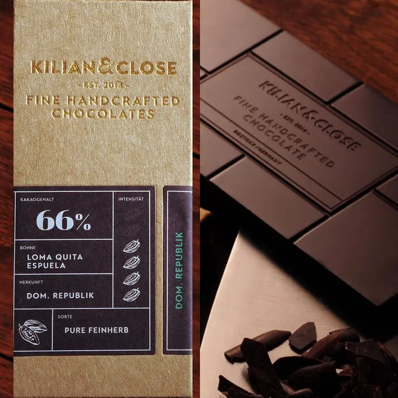 Dominikanische Republik Schokolade mit 66% kakao von Kilian & Close
