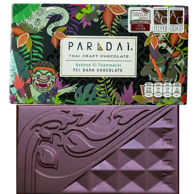 PARADAi | Dunkle Schokolade »Nakhon Si Thammarat Thailand« 75% | 50g MHD 28.11.2025 PARADAi | Dunkle Schokolade »Nakhon Si Thammarat Thailand« 75% | 50g MHD 28.11.2025