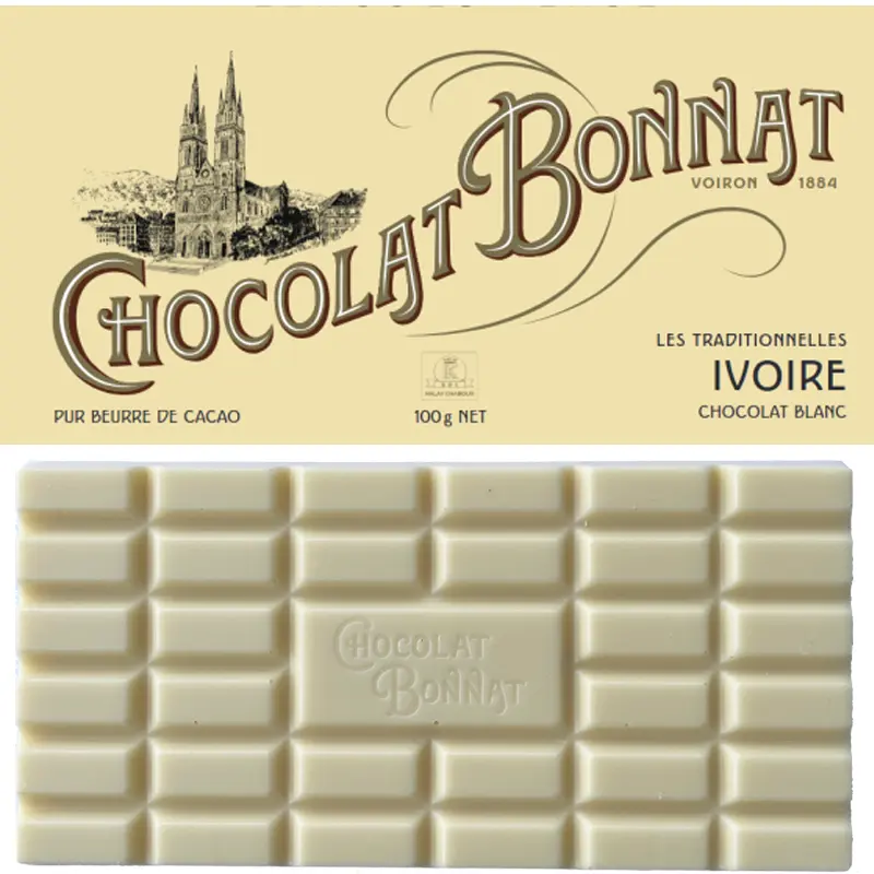 BONNAT Weiße Schokolade | Chocolat »Ivoire« blanc Ivoire blanc Beste Weiße Schokolade von Chocolatier Bonnat Frankreich