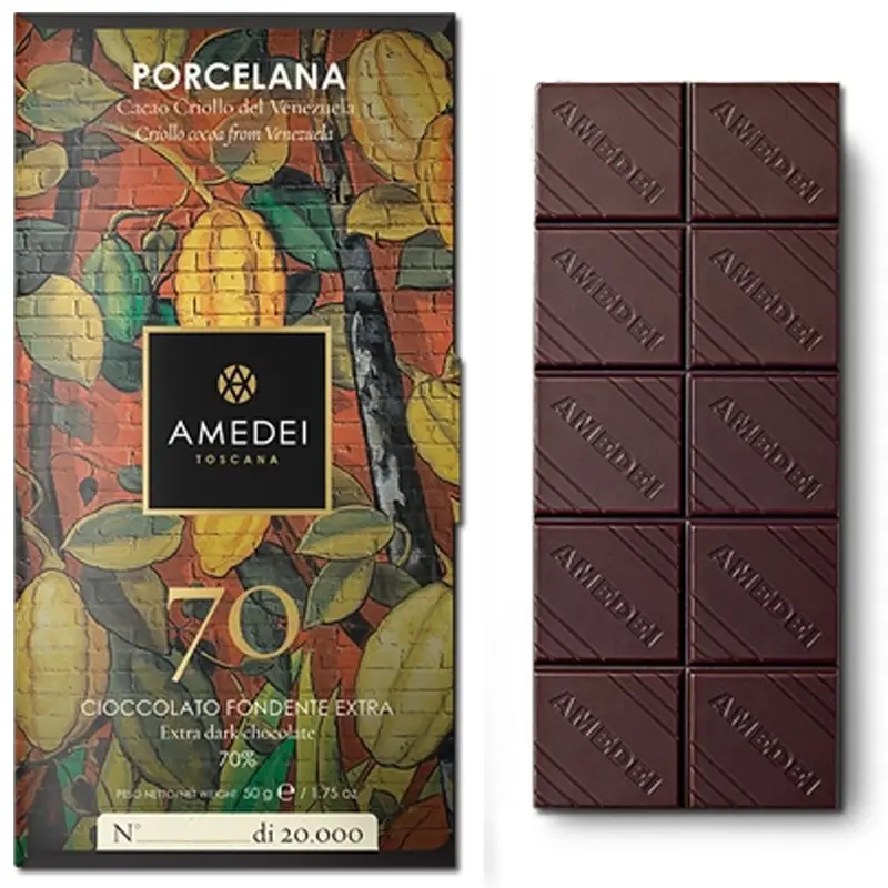 AMEDEI | Dunkle Schokolade »Porcelana« 70% Prämierte Schokolade Porcelana von Amedei italien