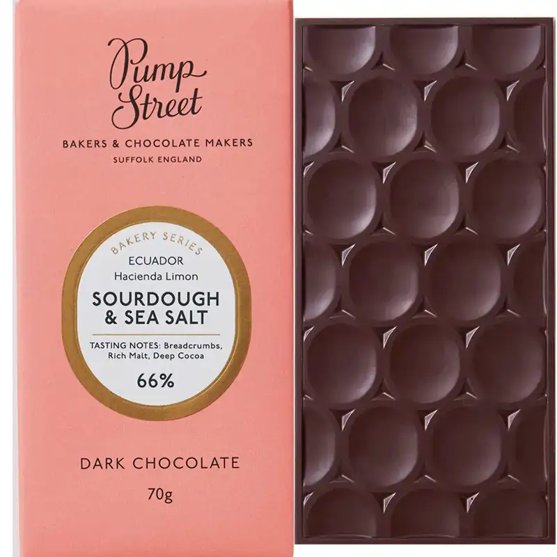 PUMP STREET BAKERY | Schokolade »Sourdough & Sea Salt« 66% | 70g Sourdough Sea Salt Schokolade von Pumpstreet Bakery