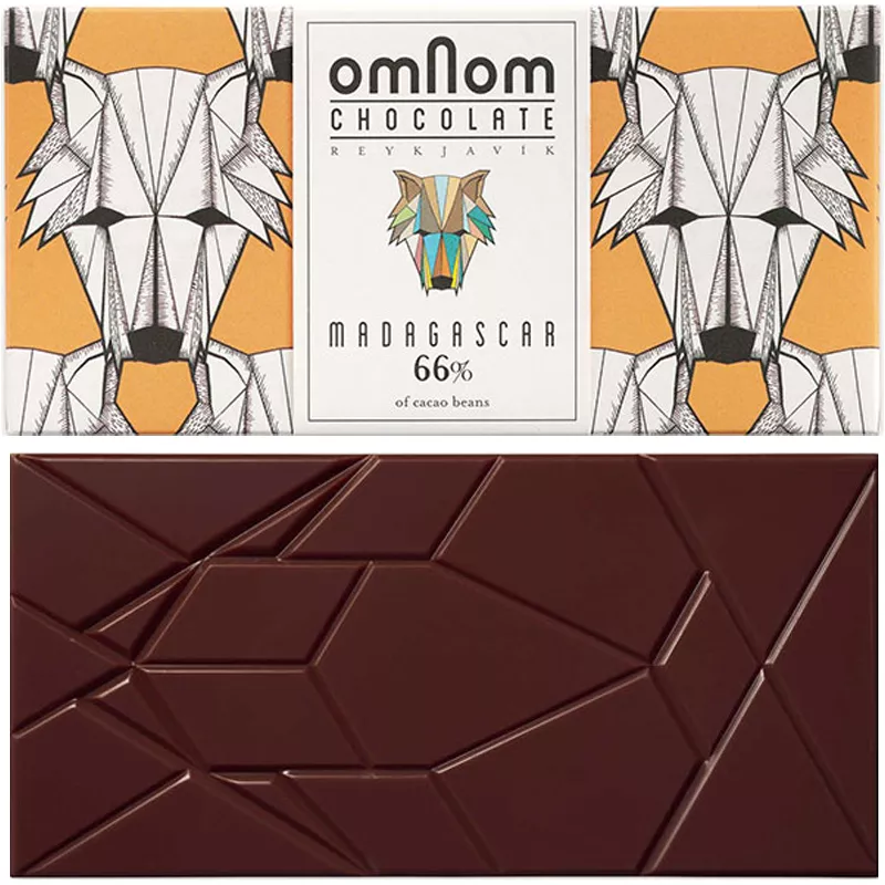 OMNOM Chocolate | Dunkle Schokolade »Madagascar« 66% | 60g MHD 04.12.2025 Dunkle Schokolade mit 66% Kakao aus Madagascar von Omnom