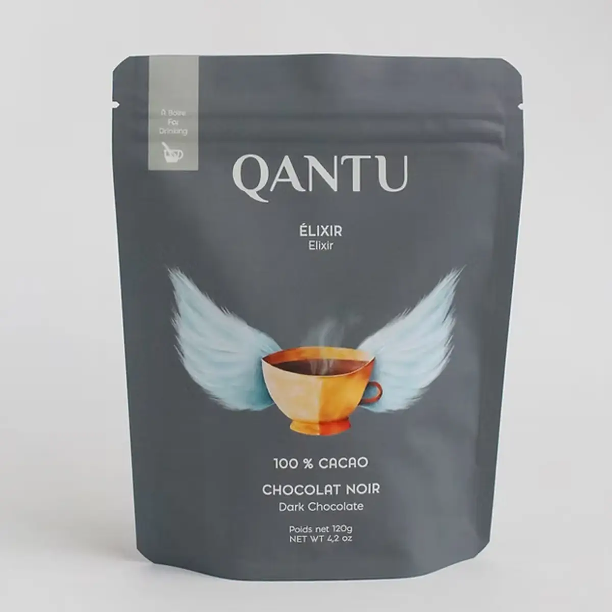 QANTU Elixir 100 % geraspelte Trinkschokolade aus Peru 120 g